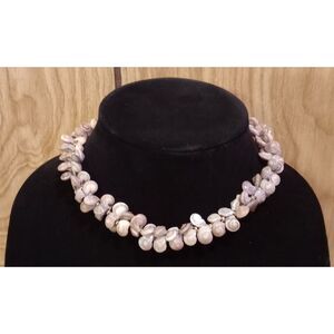 Vintage Natural Shell & Coral .:* 16" Strung/Beaded Necklace *:. w/Barrel Clasp